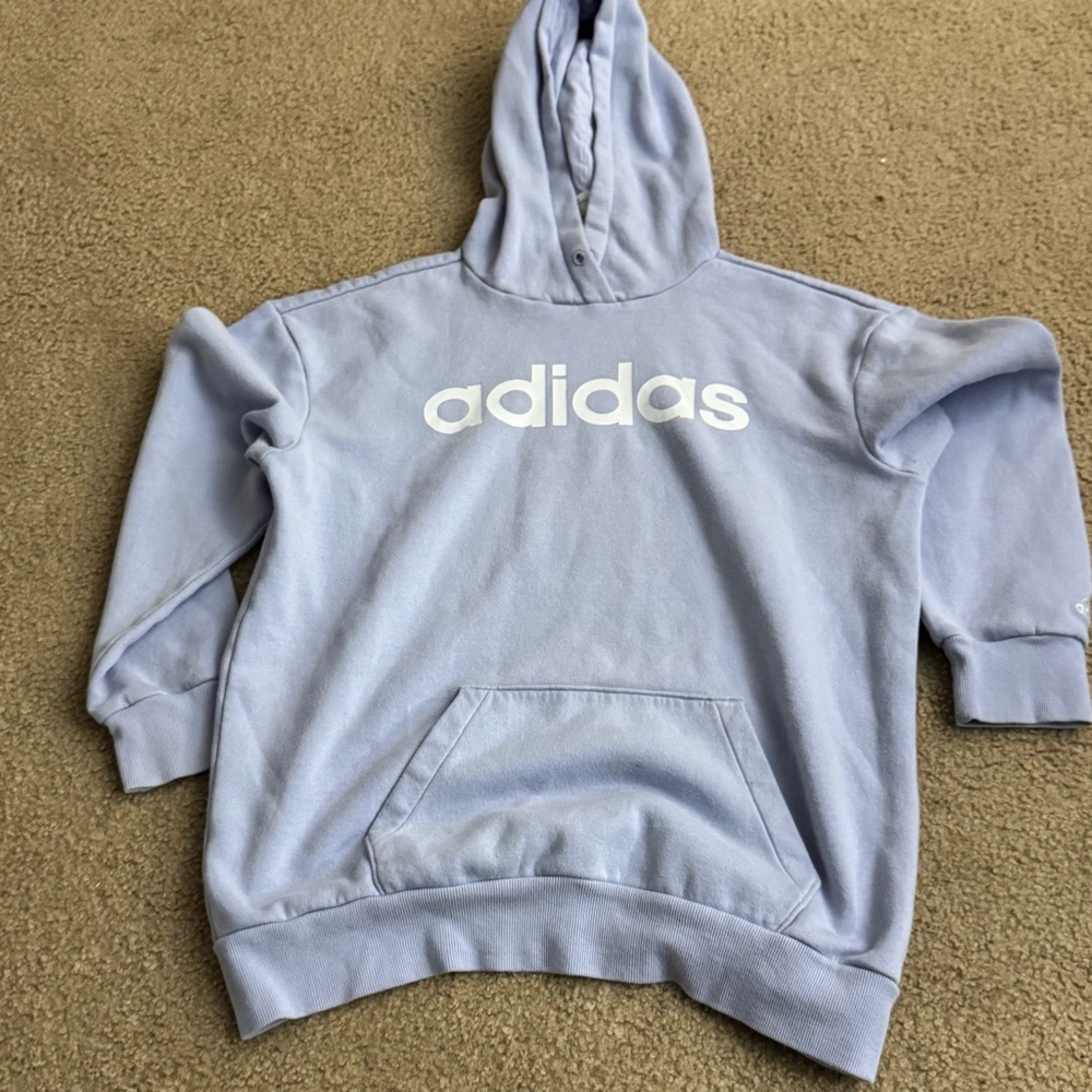 Adidas Lavender Hoodie with White Logo